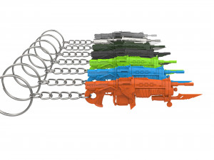 Keychain - Retro Lancer - Gears Of War - Printable - STL files 3D 프린트 모델