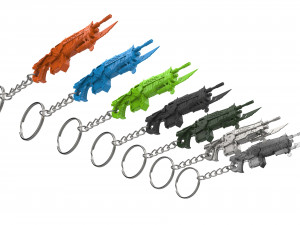 Keychain - Retro Lancer - Gears Of War - Printable - STL files 3D 프린트 모델