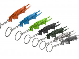 Keychain - Retro Lancer - Gears Of War - Printable - STL files 3D Print Model