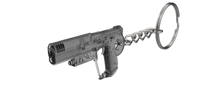 Keychain - M6H2T Magnum - Halo - Printable - STL files 3D Print Model .c4d .max .obj .3ds .fbx .stl .blend 