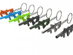 Keychain - M7 SMG - Halo - Printable - STL files 3D Print Model