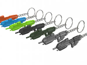 Keychain - MA37 Cannon - Halo - Printable - STL files 3D Print Model