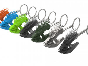 Keychain - Needler - Halo - Printable - STL files Model Cetak 3D