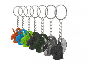 Keychain - Rainbow Smash Unicorn - Fortnite - Printable - STL files 3D-Druckmodell