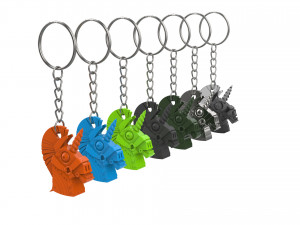 Keychain - Rainbow Smash Unicorn - Fortnite - Printable - STL files 3D-Druckmodell