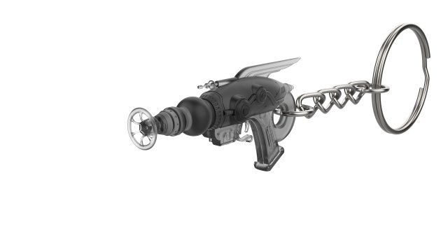 Keychain - Shrink Ray Blaster - Outer Worlds - Printable - STL files 3D-Druckmodell .c4d .max .obj .3ds .fbx .stl .blend 