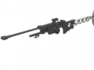 Keychain - Ana Sniper Rifle - Overwatch - Printable - STL files 3D Baskı Modeli