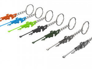 Keychain - Ana Sniper Rifle - Overwatch - Printable - STL files 3D Baskı Modeli