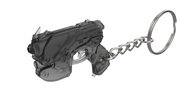Keychain - DVa Blaster - Overwatch - Printable - STL files Model Cetak 3D .c4d .max .obj .3ds .fbx .stl .blend 