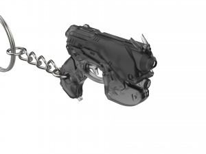 Keychain - DVa Blaster - Overwatch - Printable - STL files Model Cetak 3D
