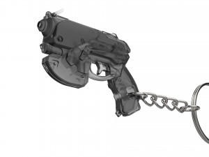 Keychain - DVa Blaster - Overwatch - Printable - STL files Model Cetak 3D
