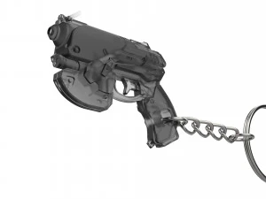 Keychain - DVa Blaster - Overwatch - Printable - STL files 3D Print Model