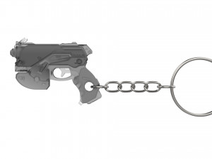 Keychain - DVa Blaster - Overwatch - Printable - STL files Model Cetak 3D