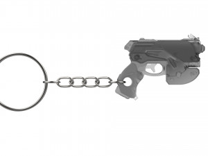 Keychain - DVa Blaster - Overwatch - Printable - STL files Model Cetak 3D