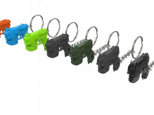 Keychain - DVa Blaster - Overwatch - Printable - STL files 3D Print Model