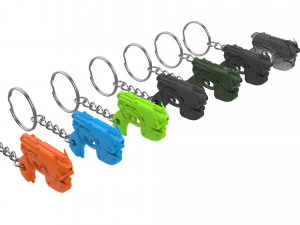 Keychain - DVa Blaster - Overwatch - Printable - STL files 3D Print Model