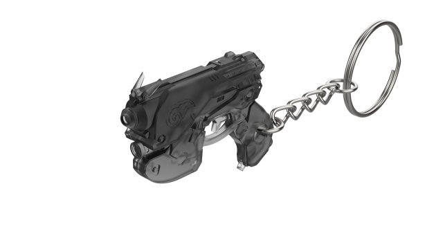 Keychain - DVa Palanquin Blaster - Overwatch - Printable - STL files 3D प्रिंट मॉडल .c4d .max .obj .3ds .fbx .stl .blend 