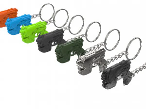Keychain - DVa Palanquin Blaster - Overwatch - Printable - STL files 3D Print Model