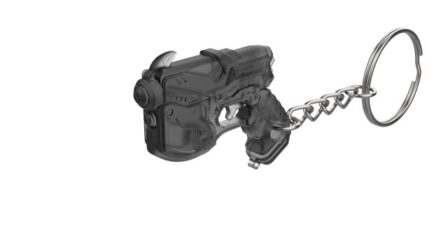 Keychain - DVa Waveracer Blaster - Overwatch - Printable - STL files 3D Print Model .c4d .max .obj .3ds .fbx .stl .blend 