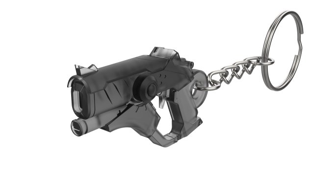 Keychain - Merci Devil Skin Blaster - Overwatch - Printable - STL files 3D-printmodel .c4d .max .obj .3ds .fbx .stl .blend 