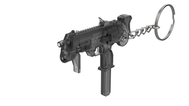 Keychain - Sombra Blaster - Overwatch - Printable - STL files 3D Print Model .c4d .max .obj .3ds .fbx .stl .blend