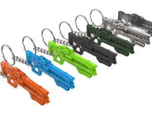 열쇠고리 - 솔저 76 캐논 - 오버워치 - 인쇄 가능 - STL 파일 3D 프린트 모델