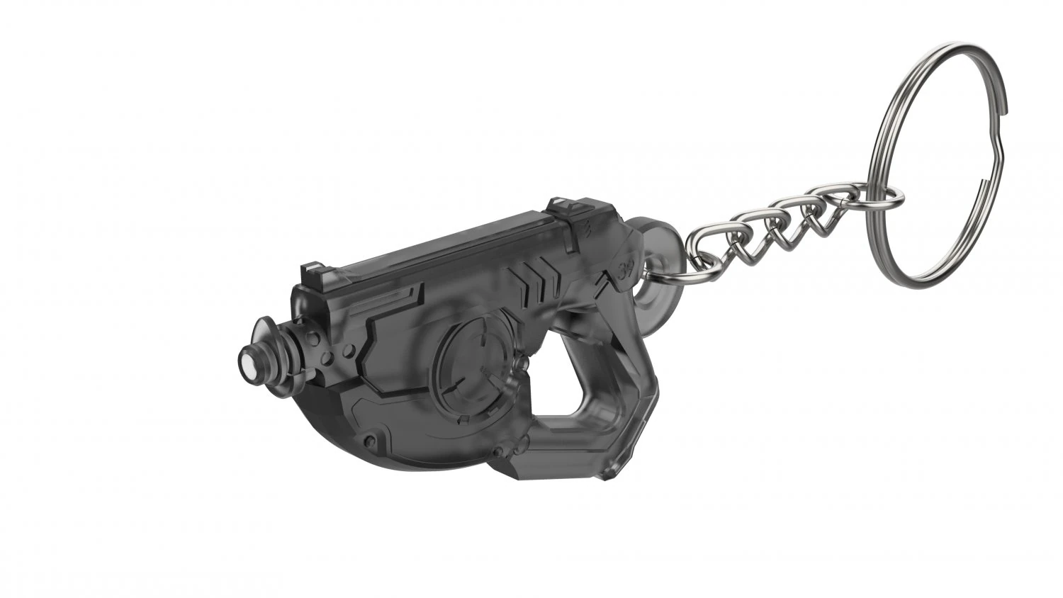 Keychain - Tracer Punk Skin Blaster - Overwatch - Printable - STL files 3D Print Model .c4d .max .obj .3ds .fbx .stl .blend 