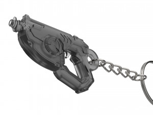 Keychain - Tracer Punk Skin Blaster - Overwatch - Printable - STL files Modèles 3D en vedette
