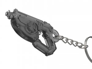 Keychain - Tracer Punk Skin Blaster - Overwatch - Printable - STL files 3D Print Model