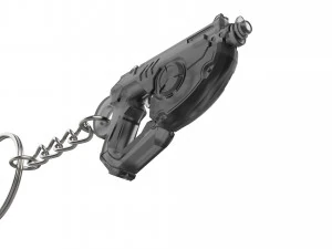 Keychain - Tracer Punk Skin Blaster - Overwatch - Printable - STL files 3D Print Model