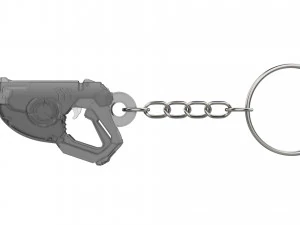 Keychain - Tracer Punk Skin Blaster - Overwatch - Printable - STL files 3D Print Model