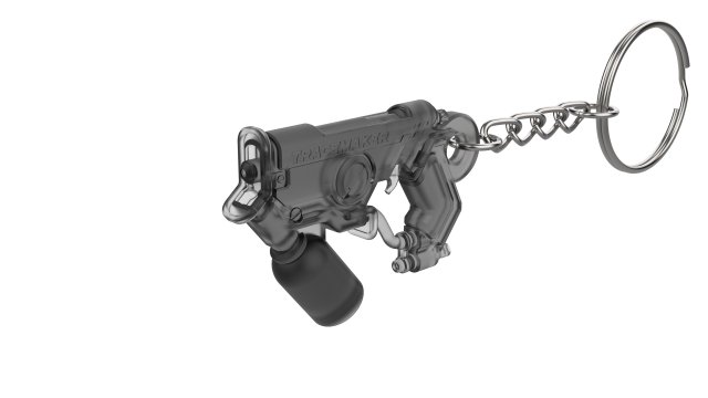 Keychain - Tracer Graffiti Skin Blaster - Overwatch - Printable - STL files Model do druku 3D .c4d .max .obj .3ds .fbx .stl .blend 