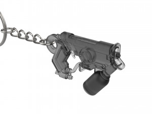 Keychain - Tracer Graffiti Skin Blaster - Overwatch - Printable - STL files Model do druku 3D