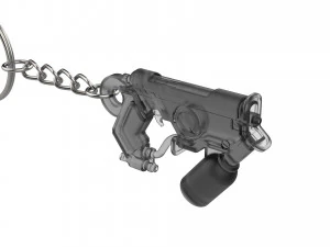 Keychain - Tracer Graffiti Skin Blaster - Overwatch - Printable - STL files 3D Print Model
