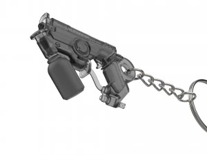Keychain - Tracer Graffiti Skin Blaster - Overwatch - Printable - STL files 3D Print Model