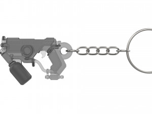 Keychain - Tracer Graffiti Skin Blaster - Overwatch - Printable - STL files Model do druku 3D