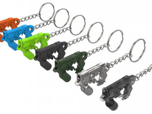 Keychain - Tracer Graffiti Skin Blaster - Overwatch - Printable - STL files Model do druku 3D