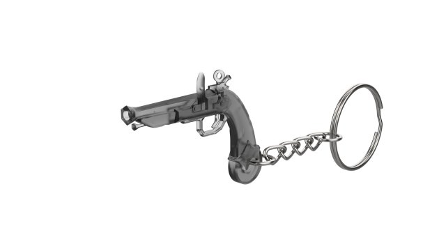 Keychain - Sailor Pistol - Sea of Thieves - Printable - STL files 3Dプリントモデル .c4d .max .obj .3ds .fbx .stl .blend 