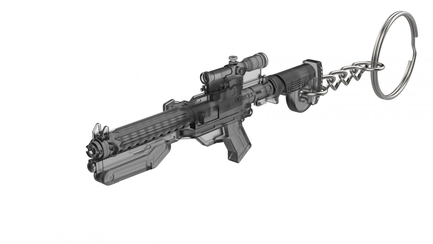Keychain - F-11D Blaster Rifle - Star Wars - Printable - STL files 3D Print Model .c4d .max .obj .3ds .fbx .stl .blend 
