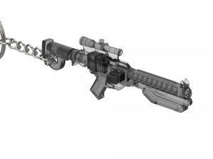 Keychain - F-11D Blaster Rifle - Star Wars - Printable - STL files 3D Принт Модель