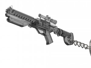 Keychain - F-11D Blaster Rifle - Star Wars - Printable - STL files 3D Принт Модель