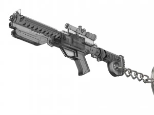 Keychain - F-11D Blaster Rifle - Star Wars - Printable - STL files 3D Print Model