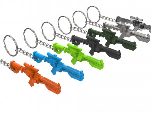 Keychain - F-11D Blaster Rifle - Star Wars - Printable - STL files 3D Принт Модель