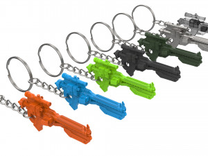 Keychain - F-11D Blaster Rifle - Star Wars - Printable - STL files 3D Принт Модель