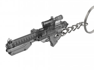 Keychain - F-11D Blaster Rifle - Star Wars - Printable - STL files 3D Принт Модель