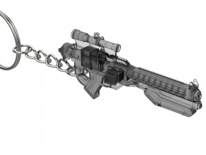 Keychain - F-11D Blaster Rifle - Star Wars - Printable - STL files 3D Принт Модель