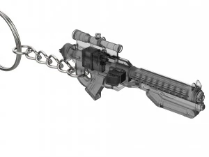 Keychain - F-11D Blaster Rifle - Star Wars - Printable - STL files 3D Print Model