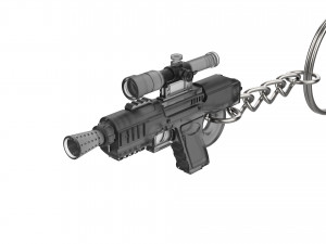 Keychain - SE-44C Blaster - Star Wars - Printable - STL Files 3D Print Model