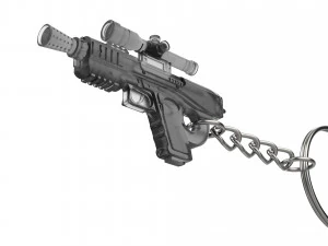 Keychain - SE-44C Blaster - Star Wars - Printable - STL Files 3D Print Model