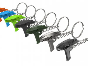 Chaveiro - Into Darkness Phaser - Star Trek - Para impress&atilde;o - Arquivos STL Modelo de Impressão 3D